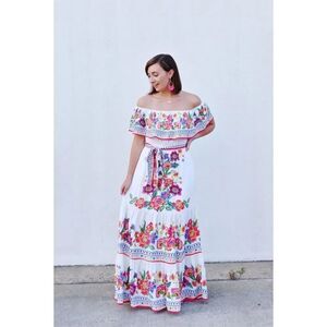 NWT Baltic Born Alejandra Maxi Dress Floral Fiesta Size M